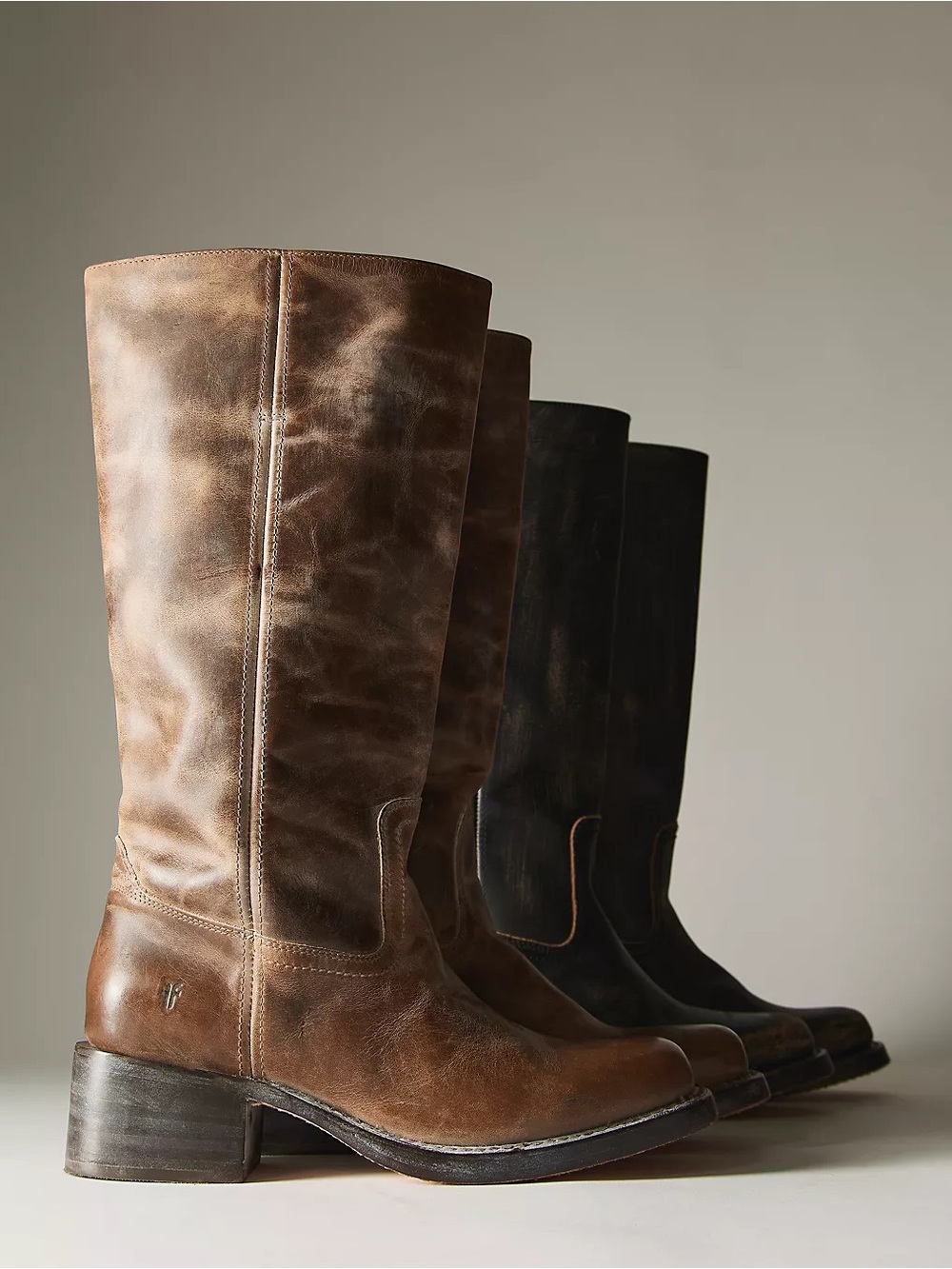Free People Campus 14L Knee-High Boots in Dusty Taupe